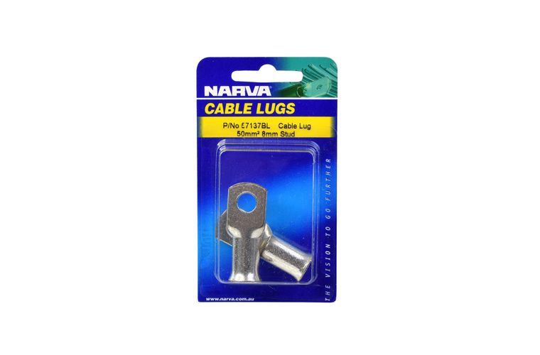 50MM2 8MM STUD FLARED ENTRY CABLE LUG (2 Pack)