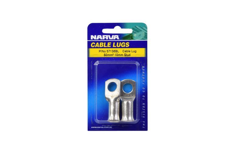 50MM2 10MM STUD FLARED ENTRY CABLE LUG (2 Pack)