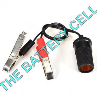 Power Supply 12vdc CAR LIGHTER Socket to BATTERY CLIPS Power Cable