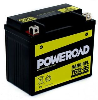 YTX12-BS Poweroad YG12BS 12v Motorcycle Battery