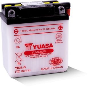 YB3L-B 12v YUASA YuMicron Motorcycle Battery with Acid Pack