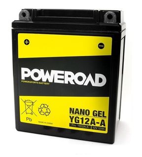 YB12A-A Poweroad YG12AA 12v Motorcycle Battery
