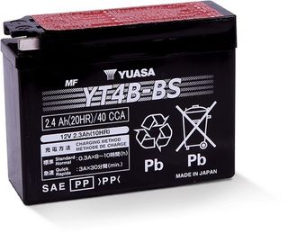 YT4B-BS 12v YUASA Motorcycle Battery with Acid Pack