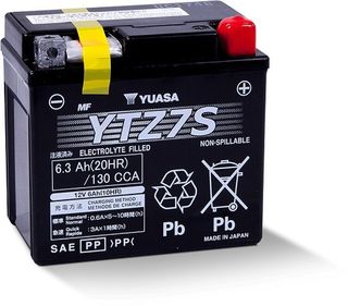 YTZ7S 12v YUASA HIGH PERFORMANCE AGM Motorcycle Battery