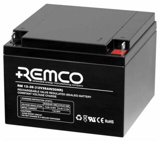12V 26ah SLA, VRLA, AGM sealed Battery REMCO