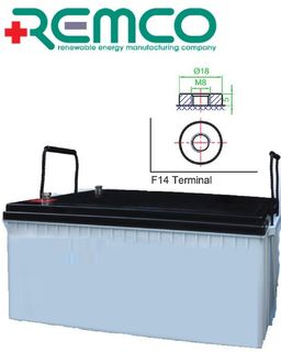 12v 250ah AGM Battery VRLA REMCO