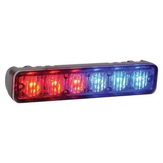 High Powered L.E.D Warning Light (Red/Blue) - 6 x 1 Watt L.E.Ds
