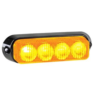 High Powered L.E.D Warning Light (Amber) - 4 x 1 Watt L.E.Ds
