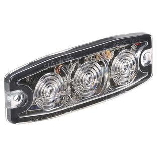High Powered Low Profile L.E.D Warning Light (Amber) - 3 x 1 Watt L.E.Ds