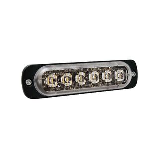 12/24 VOLT UNDERCOVER LOW PROFILE L.E.D WARNING LAMP (AMBER) 6 x 1W L.E.Ds