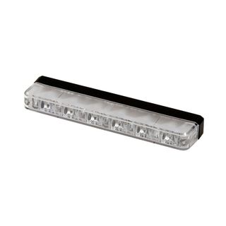 12/24V Slimline L.E.D Warning Light (Amber) - 6 L.E.Ds with 23 FLASH PATTERNS