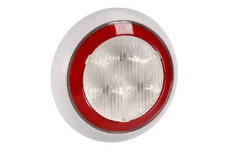 9-33 VOLT MODEL 43 LED REVERSE LAMP WHITE-WHITE WITH RED LED TAIL RING (FREE DELIVERY)