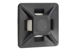 BLACK U.V. WEATHER RESISTANT CABLE TIE MOUNTS 19 X 19MM (100 pack)