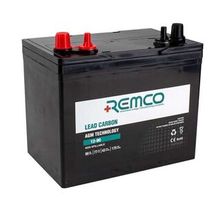 12V 90Ah Lead Carbon AGM REMCO Deep Cycle Battery
