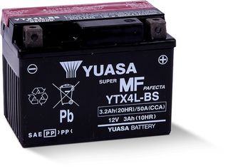 YTX4L-BS 12v YUASA Motorcycle Battery with Acid Pack
