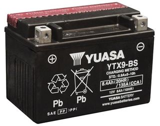 YTX9-BS 12v YUASA Motorcycle Battery with Acid Pack