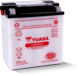 YB10L-A2 12v YUASA YuMicron Motorcycle Battery with Acid Pack