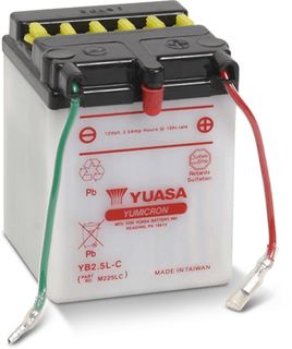 YB2.5L-C 12v YUASA YuMicron Motorcycle Battery with Acid Pack