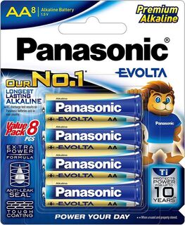 Panasonic Evolta AA Batteries - 8 Pack