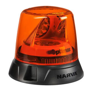 10-33V Optimax LED Rotating Beacon Flange -Amber