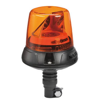10-33V Optimax LED Rotating Beacon Flexible Mount -Amber
