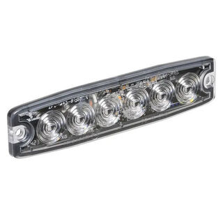 High Powered Low Profile LED Warning Light -White, 23 Flash Patterns