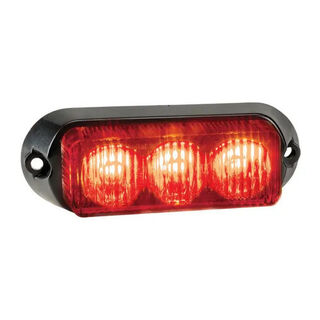 High Powered LED Warning Light, Red - 3 x 1 Watt LEDs