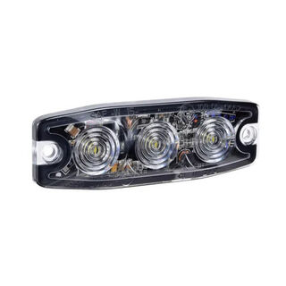 High Powered Low Profile LED Warning Light, White - 3 x 1 Watt LEDs