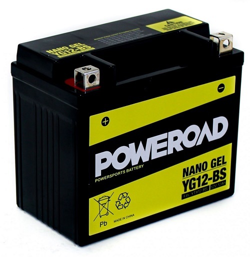 YTX12-BS Poweroad YG12BS 12v Motorcycle Battery
