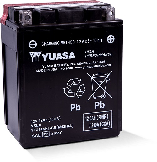YTX14AHL-BS 12v YUASA Motorcycle Battery with Acid Pack