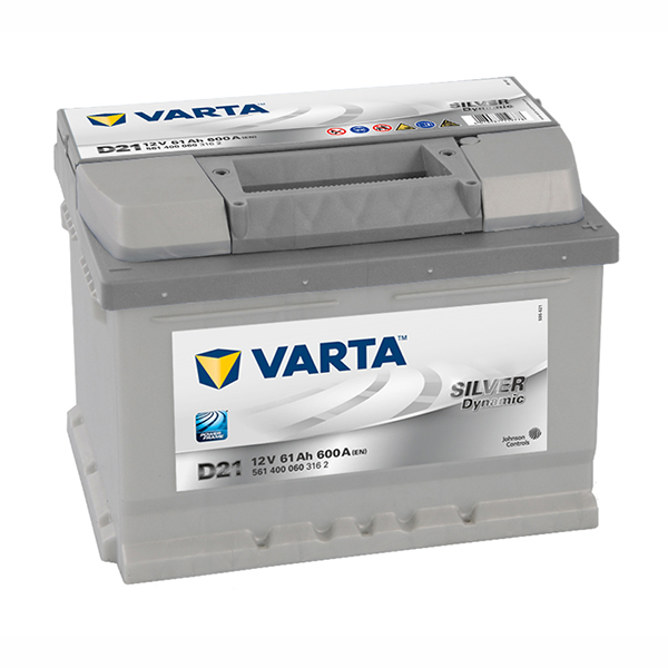 VARTA German Made 12v Car battery D21, 561 400 060, DIN55L
