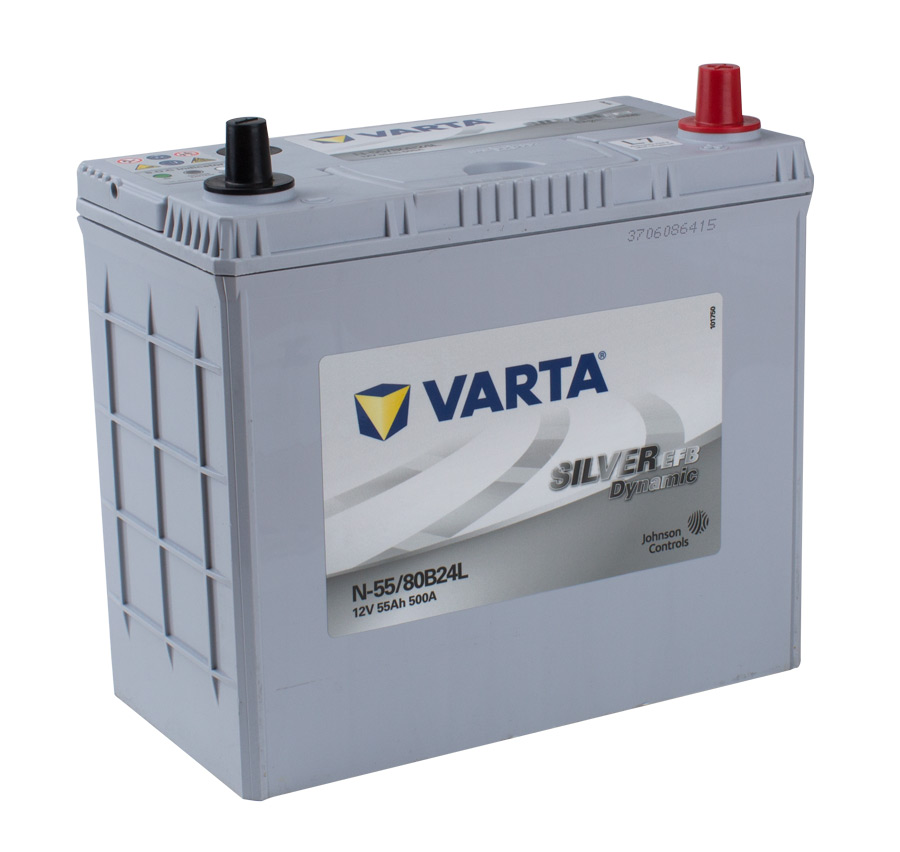 VARTA EFB 12v Car battery EV, SS, HP and Cycle, N55LEFB/NS60PPL