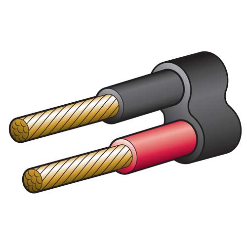 Twin Sheath Cable 6mm diameter double insulated 50A