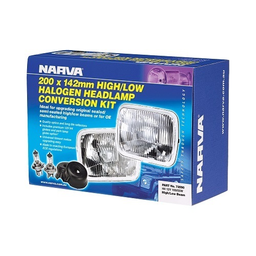 Halogen Headlamp - H4 60/55W Conversion Kit - 200 x 142mm High/Low Beam (free delivery)