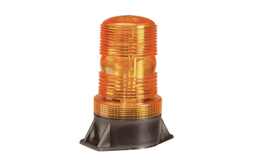 12-80V L.E.D Quad Flash Strobe Light (Amber) Flange Base