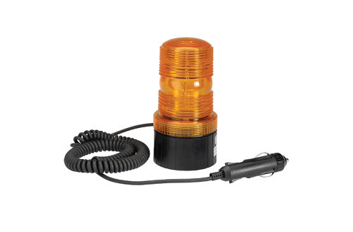 12-80V L.E.D Quad Flash Strobe Light (Amber) with Magnetic Base