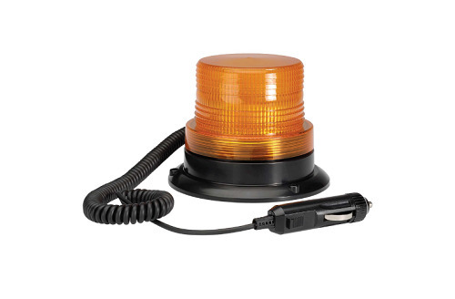 12-80V L.E.D Quad Flash Strobe Light (Amber) with Magnetic Base