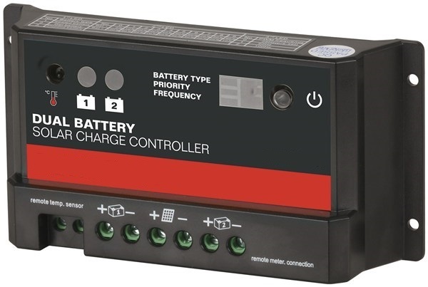 12/24V 10A PWM Solar Controller with Dual Battery Function
