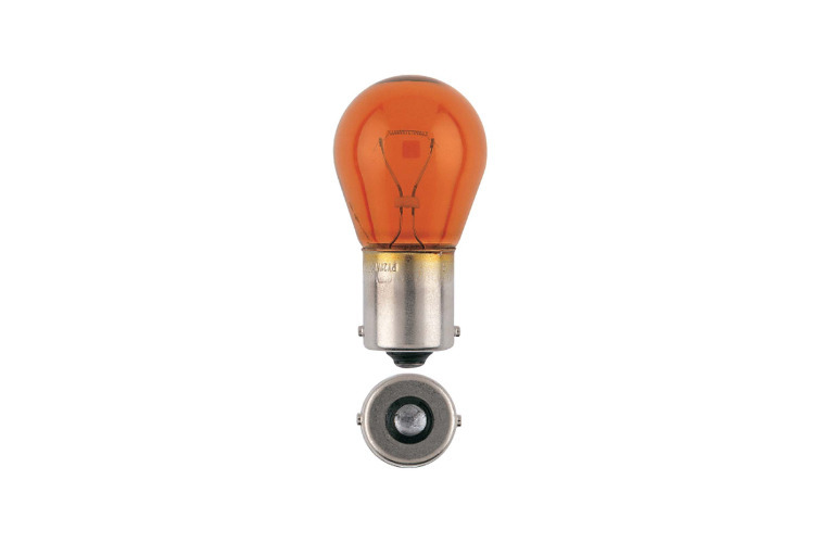 12V 21W AMBER BA15S INCANDESCENT GLOBES -Box of 10 (FREE DELIVERY)