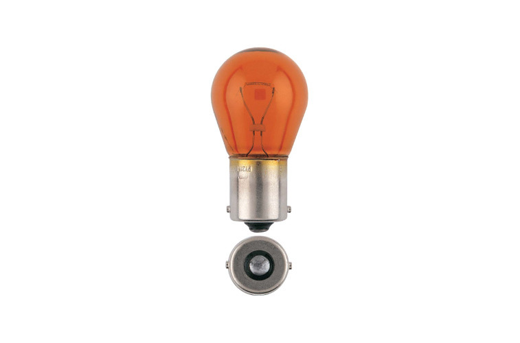 12V 21W AMBER BA15S INCANDESCENT GLOBES -Box of 10