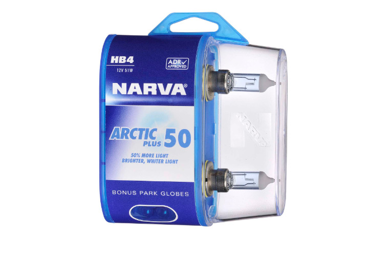 HB4 12V 51W ARCTIC PLUS 50 HALOGEN HEADLIGHT GLOBES -2 PACK (FREE DELIVERY)