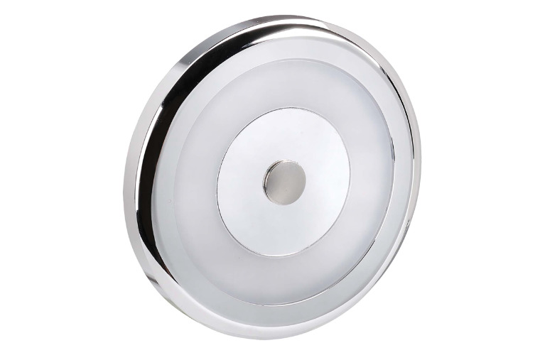 10-30 VOLT CHROME BEZEL INTERIOR LAMP WITH TOUCH SENSITIVE ON/DIM/OFF SWITCH - COOL WHITE (FREE DELIVERY)