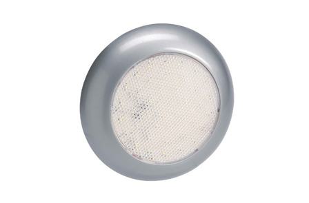 LED Interior Light with Silver Satin Base
