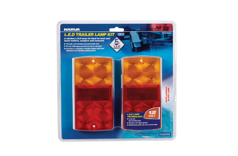 12 Volt LED Slimline Trailer LIGHT Kit with Licence Plate Lamp