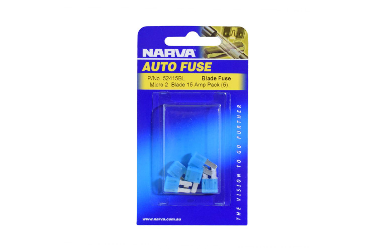 15 AMP BLUE MICRO 2 BLADE FUSE (Blister pack of 5)