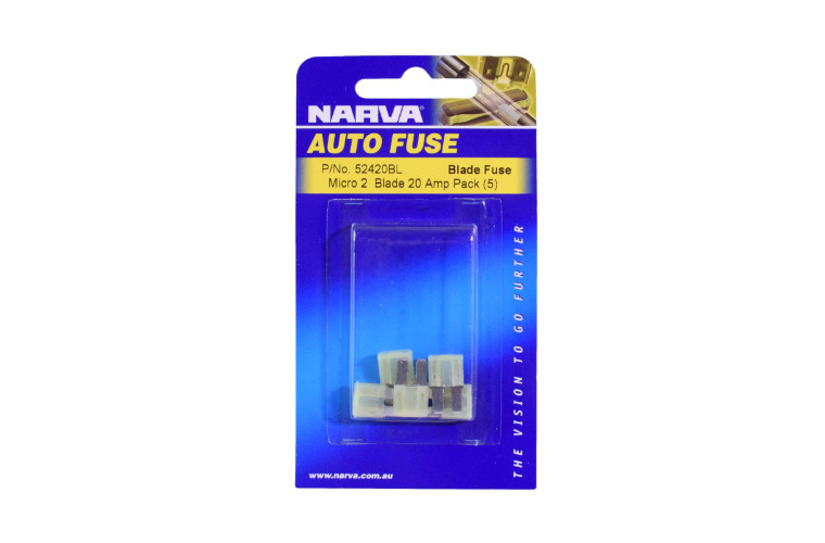 20 AMP YELLOW MICRO 2 BLADE FUSE (Blister pack of 5)