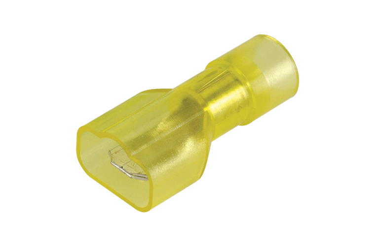 MALE BLADE TERMINAL YELLOW 6.3mm (INSULATED)