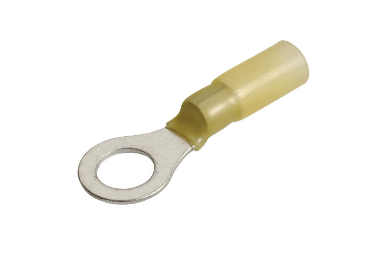 8.4MM ADHESIVE LINED RING TERMINAL YELLOW 5/16inch DIAMETER