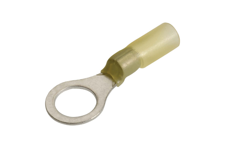 9.5MM ADHESIVE LINED RING TERMINAL YELLOW 3/8inch DIAMETER