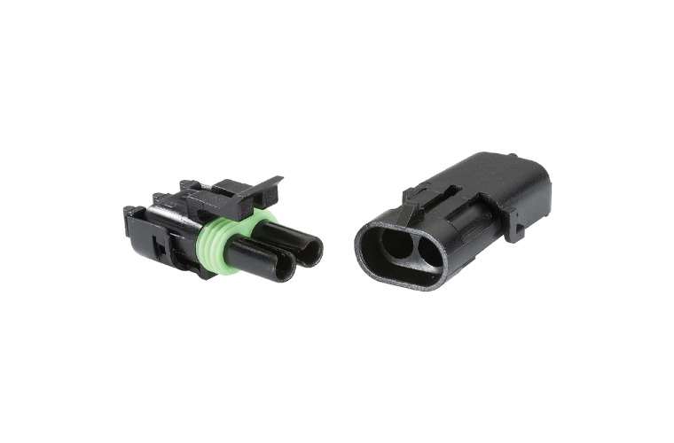 2 WAY FEMALE and MALE WATERPROOF CONNECTOR HOUSING SET